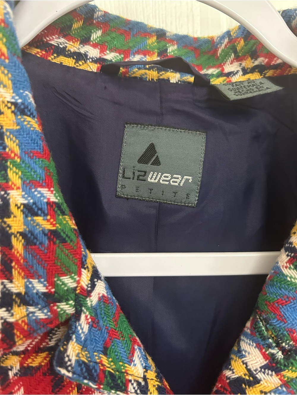 Multi-Color Plaid Button-Front Blazer Jacket - Picture 5 of 8